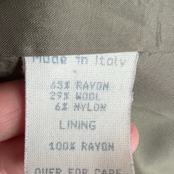 Vintage 90s Henri Bendel Long Wool Blazer 2 – Made in Italy, Gray Longline Style - Picture 11 of 13